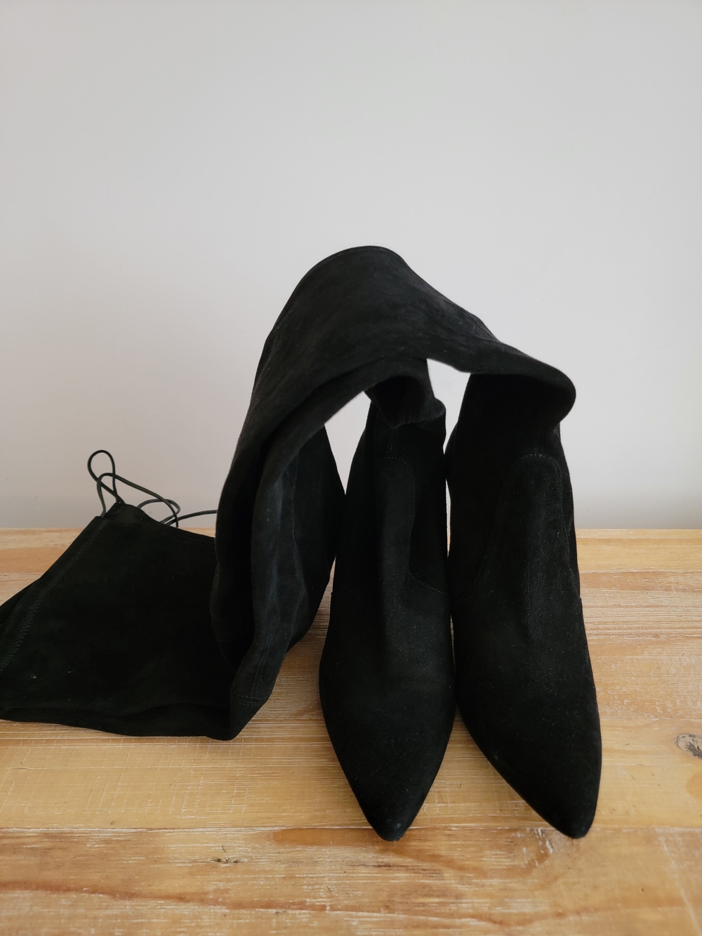 Stuart Weitzman Black Suede Highland Over The Knee Boots Size 10